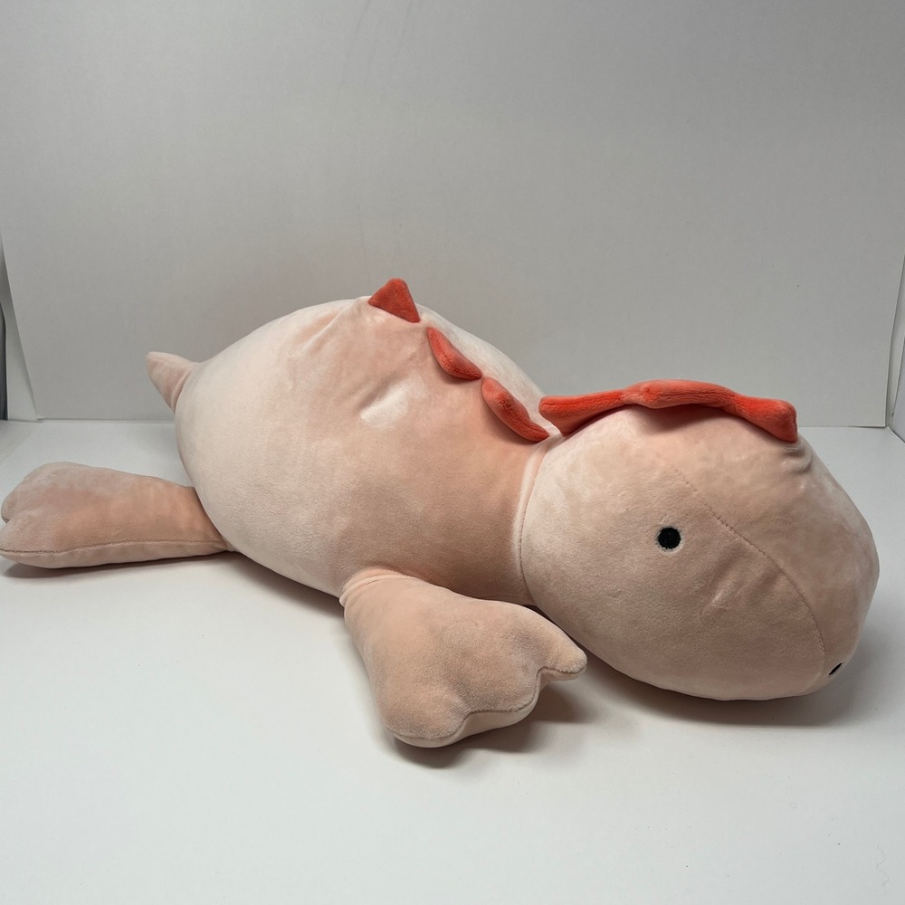 Pillowfort Pink Dino Weighted Plush 24 Inch Sensory Throw Pillow Stuffed Animal